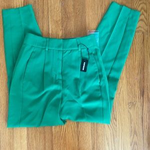 Ankle High rise EXPRESS elegant rich  green pants 00R New with tags